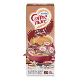 Liquid Coffee Creamer, Vanilla Caramel, 0.38 oz Mini Cups, 50/Box