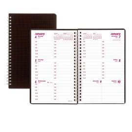 DuraFlex Weekly Planner, 8 x 5, Black Cover, 12-Month (Jan to Dec): 2023