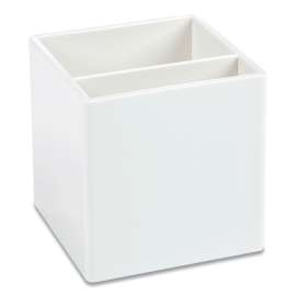 Pen Cup, Plastic, 3.25 x 3.25 x 3.25, White