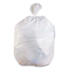 Linear Low-Density Can Liners, 60 gal, 0.74 mil, 38" x 58", White, 100/Carton