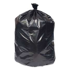Reprocessed Resin Can Liners, 60 gal, 1.8 mil, 38" x 58", Black, 100/Carton