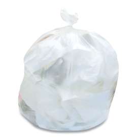 High-Density Can Liners, 60 gal, 14 mic, 38" x 60", Natural, 25 Bags/Roll, 8 Rolls/Carton
