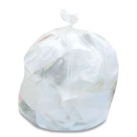 High-Density Can Liners, 30 gal, 16 mic, 30" x 37", Natural, 25 Bags/Roll, 10 Rolls/Carton