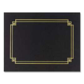 Premium Textured Certificate Holder, 12.65 x 9.75, Black, 3/Pack