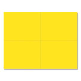 Printable Postcards, Inkjet, Laser, 110 lb, 5.5 x 4.25, Bright Yellow, 200 Cards, 4 Cards/Sheet, 50 Sheets/Pack