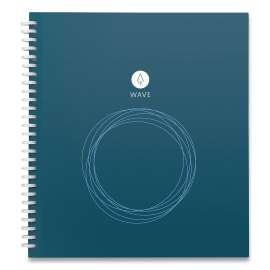 Wave Smart Reusable Notebook, Dotted Rule, Blue Cover, 9.5 x 8.5, 40 Sheets