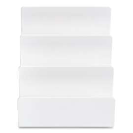 Plastic Incline Mail Sorter, 3 Sections, Letter Size Files, 6.3 x 6.3 x 5.5, White