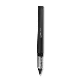 Roller Ball Pen, Stick, Fine 0.5 mm, Black Ink, Black Barrel, Dozen