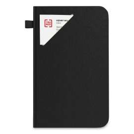 Medium Starter Journal, 1 Subject, Narrow Rule, Black Cover, 8 x 5, 192 Sheets