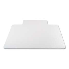 Antimicrobial Chair Mat, Medium Pile Carpet, 53 x 45, Lipped, Clear