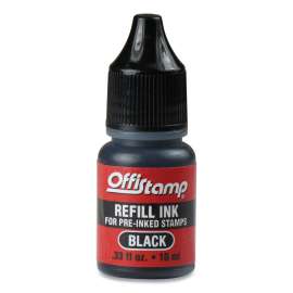 Refill Ink for Pre-Inked Stamps, 0.33 oz, Black