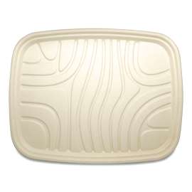 Fiber Trays, PLA Lined, PFAS Free, 1-Compartment, 18 x 14 x 1, Natural, Paper, 100/Carton
