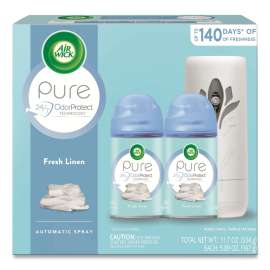 Freshmatic Ultra Automatic Pure Starter Kit, 3.19 x 8.44 x 7.75, White/Gray, Fresh Linen, 4/Carton