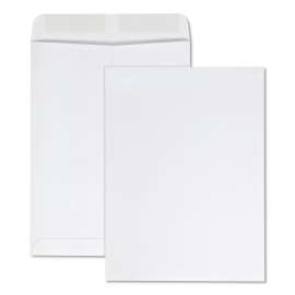 Catalog Envelope, 28 lb Bond Weight Kraft, #10 1/2, Square Flap, Gummed Closure, 9 x 12, White, 100/Box