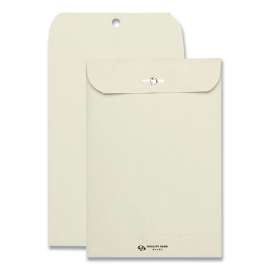 Clasp Envelope, 28 lb Bond Weight Kraft, #63, Square Flap, Clasp/Gummed Closure, 6.5 x 9.5, Executive Gray, 100/Box