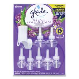 PlugIns Scented Oil Warmer and Refills, 1 Warmer/7 Refills, Lavender and Aloe, 0.67 oz, Delivered in 1-4 Business Days