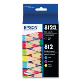 T812XL-BCS (T812XL) DURABrite Ultra High-Yield Ink, 1,100 Page-Yield, Black/Cyan/Magenta/Yellow