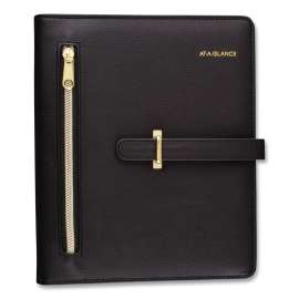 Buckle Closure Planner/Organizer Starter Set, 8.5 x 5.5, Black Cover, 12-Month (Jan to Dec): Undated