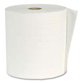 Hardwound Paper Towel Roll, Virgin Paper, 1-Ply, 7.88" x 800 ft, White, 6/Carton