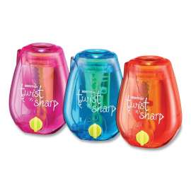 Bostitch Twist-n-Sharp Handheld Pencil Sharpener/Pack, Assorted, 3/Pack