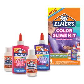 Color Slime Kit, (1) 5 oz Pink Color Glue, (1) 5 oz Purple Color Glue, (2) 2.3 oz Elmer's Magical Liquid