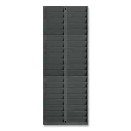 Time Card Rack, 40 Pockets, Plastic, Light Gray