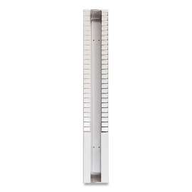 Time Card Rack, 25 Pockets, Plastic, Light Gray