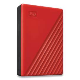 MY PASSPORT External Hard Drive, 4 TB, USB 3.2, Red