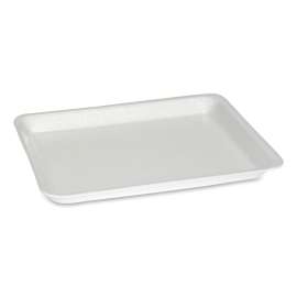 Supermarket Tray, #8S, 10.5 x 8.25 x 0.7, White, Foam, 500/Carton