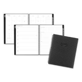 Elevation Poly Weekly/Monthly Planner, 8.75 x 7, Black Cover, 12-Month (Jan to Dec): 2023