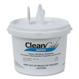 CleanCide Disinfecting Wipes, 8 x 5.5, Fresh Scent, 400/Tub, 4 Tubs/Carton