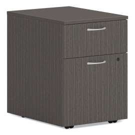 Mod Mobile Pedestal, Left or Right, 2-Drawers: Box/File, Legal/Letter, Slate Teak, 15" x 20" x 20"