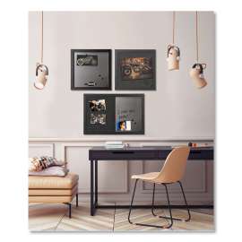 Message Board Sets, Assorted Sizes and Colors, Black MDF Frame, 3/Pack
