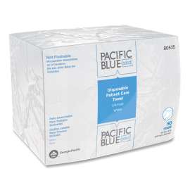 Pacific Blue Select Disposable Patient Care Washcloths, 9.5 x 13, White, 50/Pack, 20 Packs/Carton
