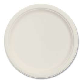 Bare Eco-Forward Sugarcane Dinnerware, ProPlanet Seal, Plate, 10" dia, Ivory, 500/Carton