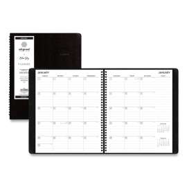 Aligned Monthly Planner with Built-In Pocket Page, 11 x 9, Black Cover, 12-Month (Jan to Dec): 2023