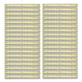 Three-Hole Punched Wood Ruler, Standard/Metric, 12" (30 cm) Long, Natural Wood, 36/Box