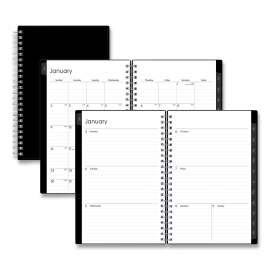 Enterprise Weekly/Monthly Planner, Enterprise Formatting, 8 x 5, Black Cover, 12-Month (Jan to Dec): 2023