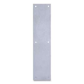Door Push Plate, 3.5 x 15, Satin Stainless Steel