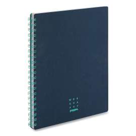 Work Happy Twin-Wire One-Subject Notebook, Medium/College Rule, Lagoon Blue/Turquoise Cover, 11 x 8.5, 40 Sheets