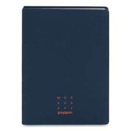 Work Happy Hard Bound Journal, 1 Subject, Dotted Rule, Lagoon Blue/Clay Cover, 8.3 x 5.8, 99 Sheets