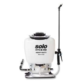 470 Professional Series Heavy-Duty Backpack Sprayer, 4 gal, 48" Hose, 28" Wand, Translucent White/Black