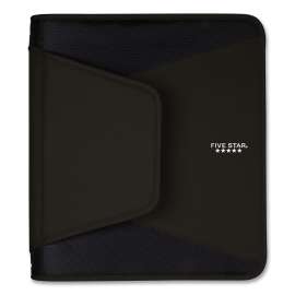 Tech Zipper Binder, 3 Rings, 1.5" Capacity, 11 x 8.5, Black