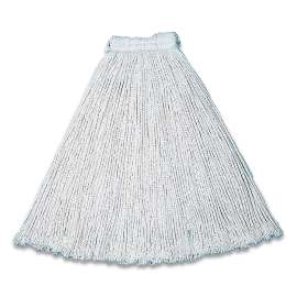 Cut-End Cotton Wet Mop Heads, #24, White