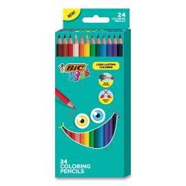 Kids Coloring Pencils, 0.7 mm, HB2 (#2), Assorted Lead, Assorted Barrel Colors, 24/Pack
