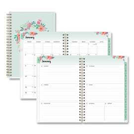 Laurel Weekly/Monthly Planner, Laurel Floral Artwork, 8 x 5, Green/Pink/Orange Cover, 12-Month (Jan to Dec): 2023