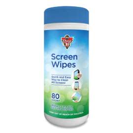 Premoistened Monitor Cleaning Wipes, Cloth, 5 x 7, 80/Tub