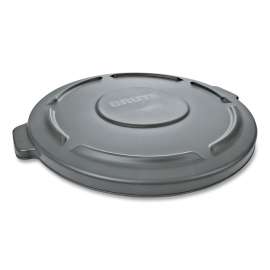 Round Flat Top Lid, for 32 gal Round BRUTE Containers, 22.25" Diameter, Gray