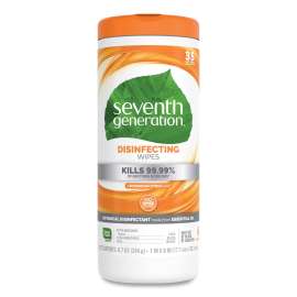Botanical Disinfecting Wipes, Lemongrass Citrus, White, 7 x 8, 35 Wipes