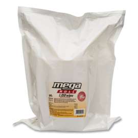 Gym Wipes Mega Roll Refill, 8 x 8, White, 1200/Roll, 2 Rolls/Carton